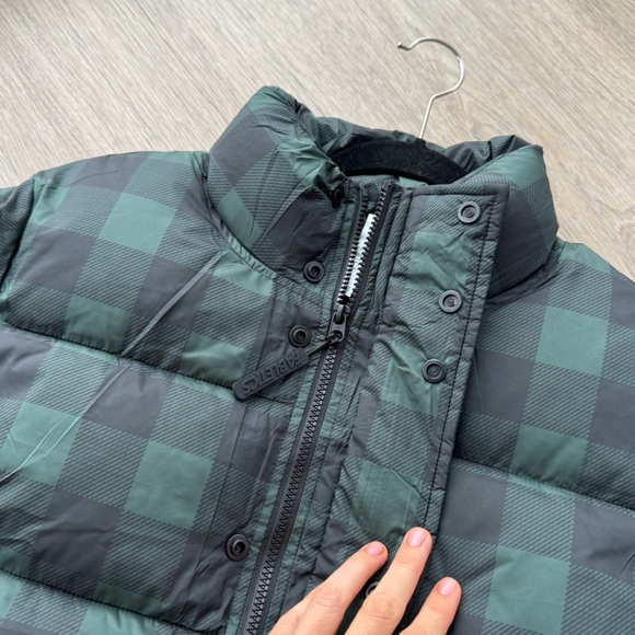 Fabletics Essential Puffer checkered winter coat - Picture 5 of 7